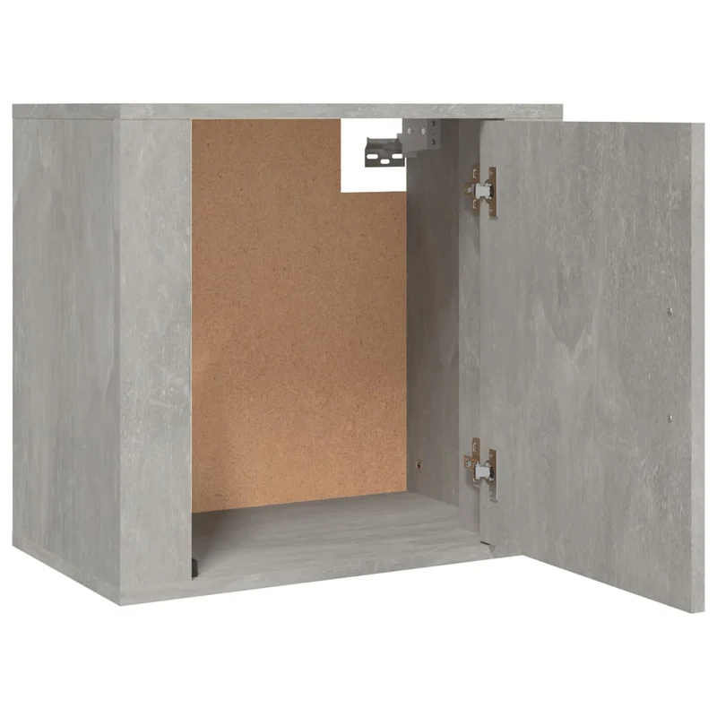 Table de chevet murale avec compartiment avec porte 50 x 30 x 47 cm bois d'ingénierie gris DEC034301