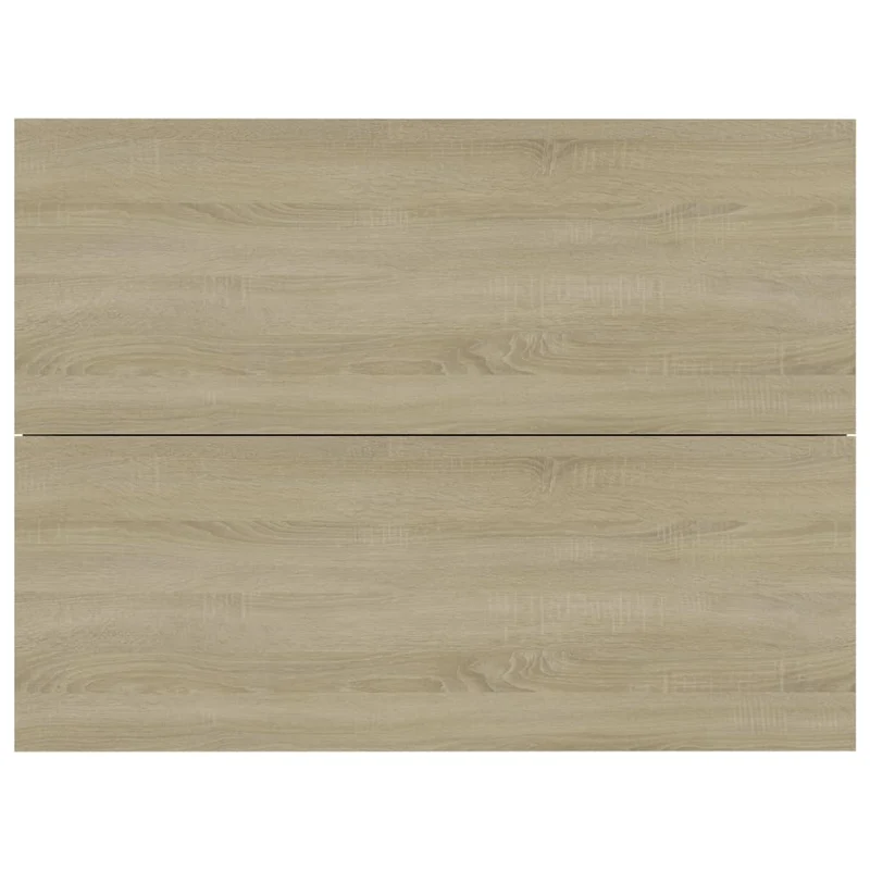 Table de chevet murale avec deux tiroirs 40 x 30 x 30 cm bois d'ingénierie couleur chêne DEC033818