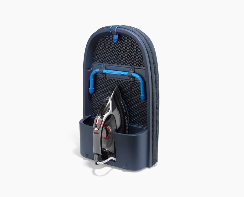 Grande Planche à Repasser de Table Pliante 110cm Bleu Pocket Max Plus