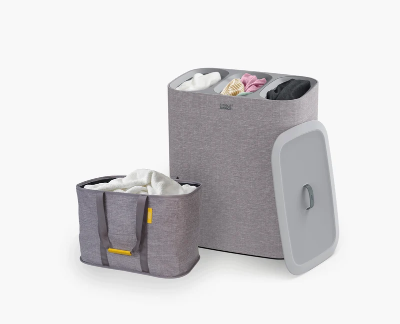Set De 2 Grands Panier À Linge Gris