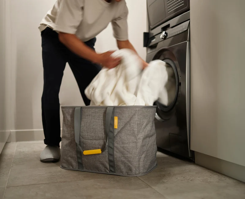 Set De 2 Grands Panier À Linge Gris
