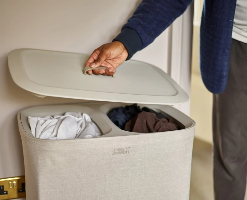Set de Paniers à Linge 90 L Tota et Panier Pliable 35L Hold-All™ Écru