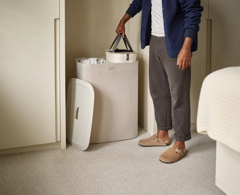 Set de Paniers à Linge 90 L Tota et Panier Pliable 35L Hold-All™ Écru