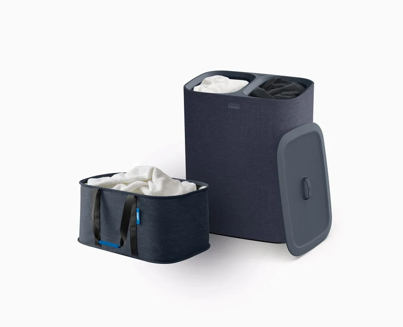 Set de Paniers à Linge 90L Tota et Panier Pliable 35L Hold-All™ Noir