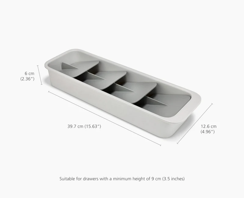 Set de 2 Range-Couverts et de Couteaux Compacts à Plusieurs Niveaux Drawerstore™