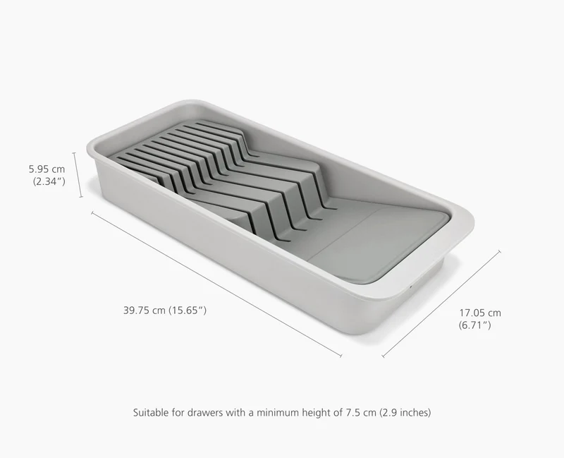 Set de 2 Range-Couverts et de Couteaux Compacts à Plusieurs Niveaux Drawerstore™