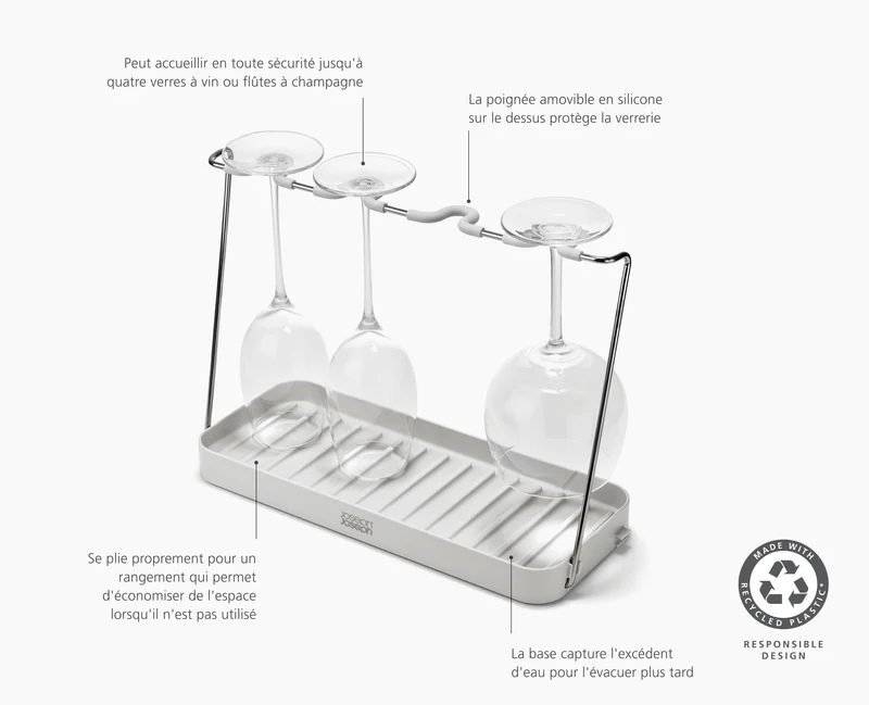 Égouttoir Pliable Pour Verres à Vin Drysmart™