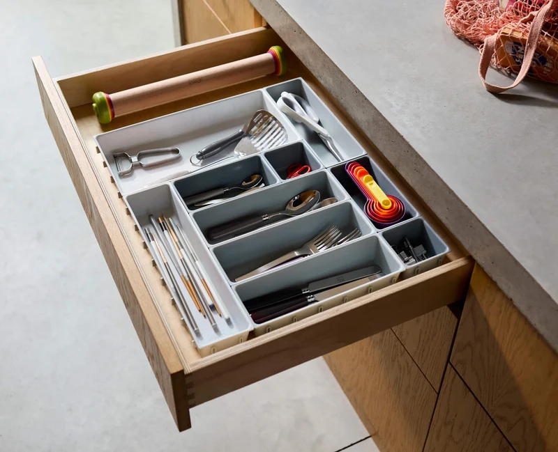Set d'Organisateurs de Tiroir Modulaires de 10 pièces Pierre Foncé Blox™