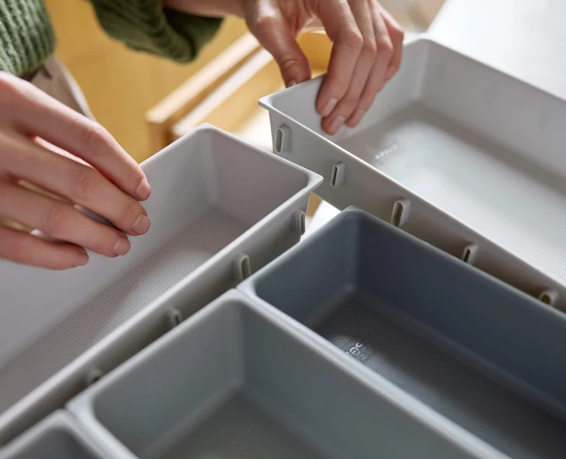 Set d'Organisateurs de Tiroir Modulaires de 10 pièces Pierre Foncé Blox™