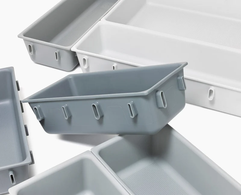 Set d'Organisateurs de Tiroir Modulaires de 10 pièces Pierre Foncé Blox™