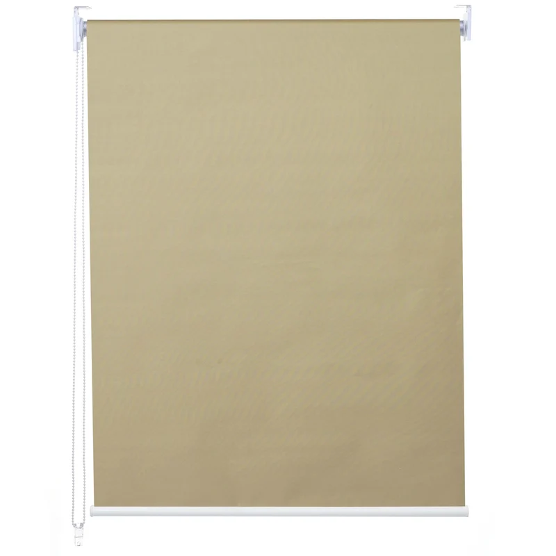 Store enrouleur de fenêtre occultant protection solaire store à tirage latéral 60x160cm opaque beige 04_0004428