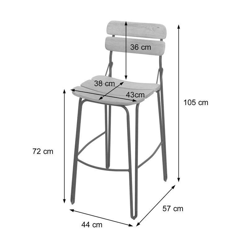 Lot de 2 tabourets de bar en bois et métal industriel brun naturel 04_0000148