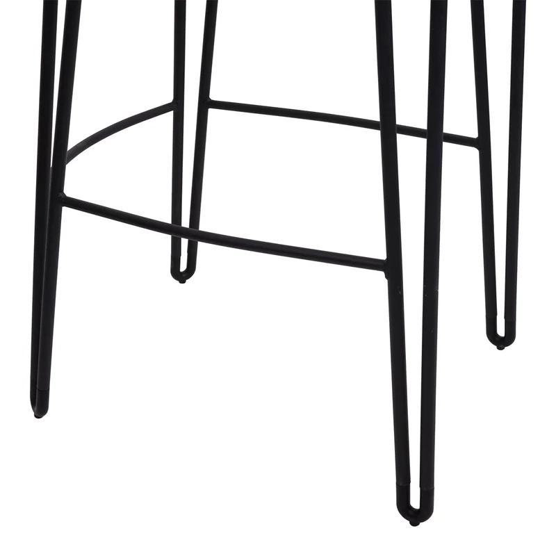 Lot de 2 tabourets de bar en bois et métal industriel brun naturel 04_0000148
