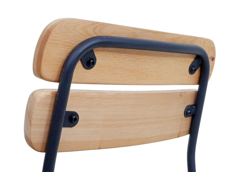 Lot de 2 tabourets de bar en bois et métal industriel brun naturel 04_0000148