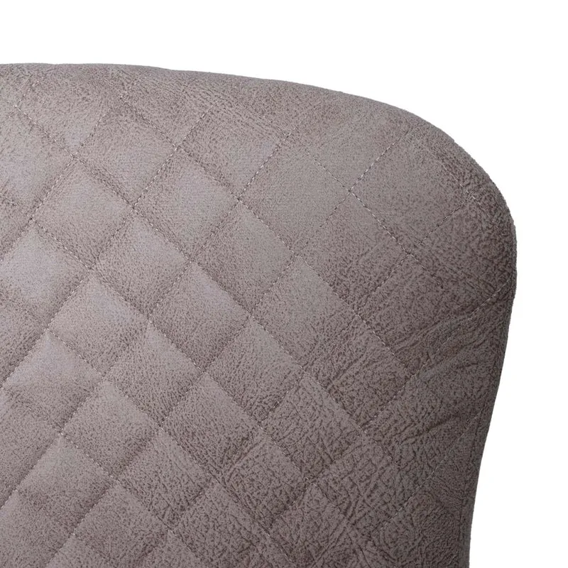 Lot de 2 tabourets de bar chaises de comptoir en tissu gris design chic et rétro 04_0000157