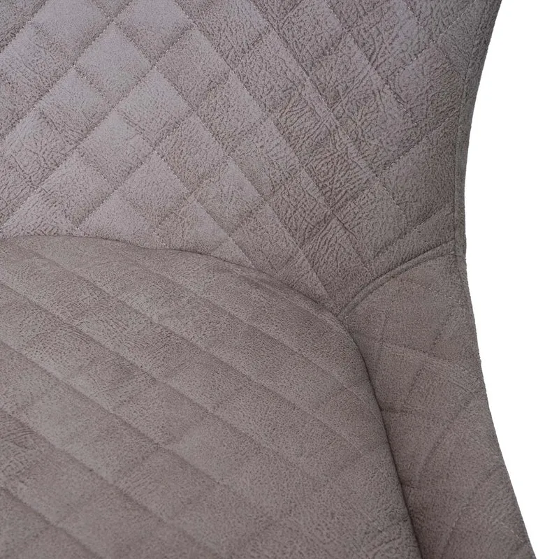 Lot de 2 tabourets de bar chaises de comptoir en tissu gris design chic et rétro 04_0000157