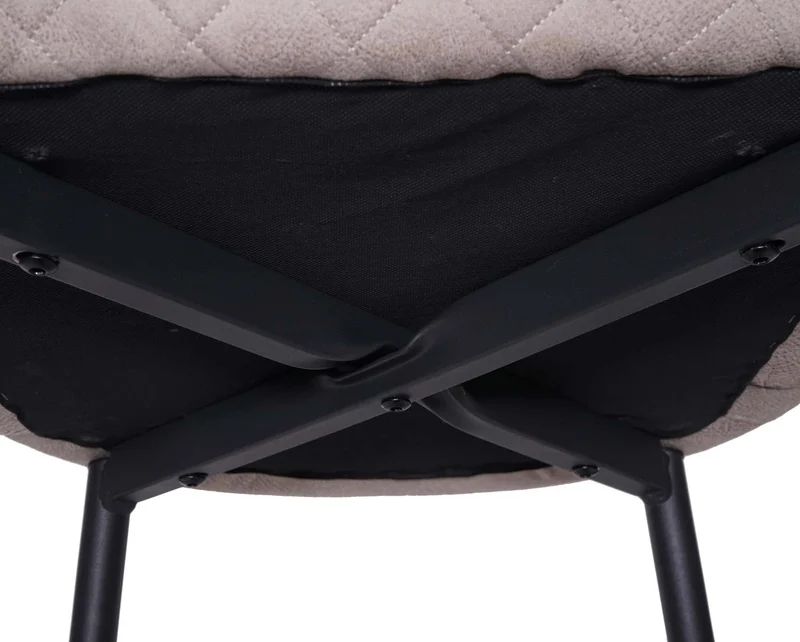 Lot de 2 tabourets de bar chaises de comptoir en tissu gris design chic et rétro 04_0000157