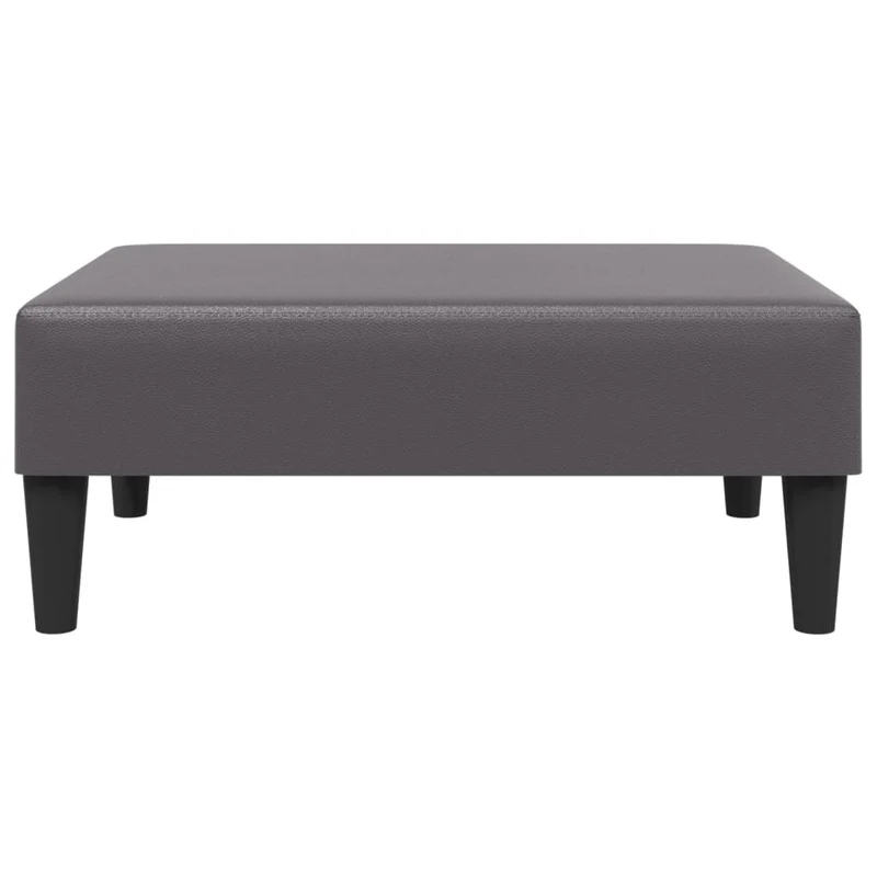 Repose-pieds tabouret 77 x 55 x 31 cm en PVC gris DEC030201