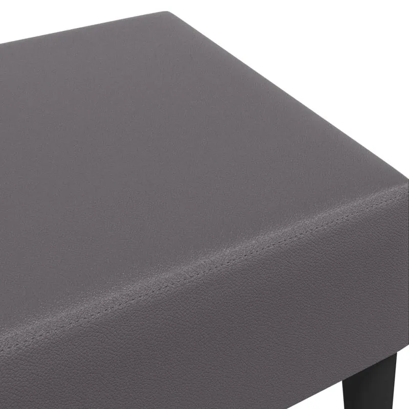 Repose-pieds tabouret 77 x 55 x 31 cm en PVC gris DEC030201