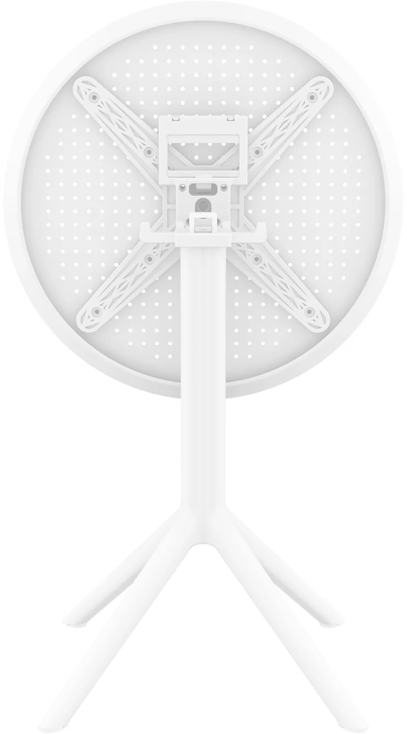 Table de jardin ronde en plastique blanc – design moderne et résistant 10_0002956