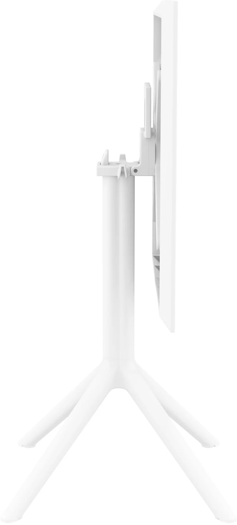 Table de jardin carrée blanc – design moderne en résine plastique résistante 10_0002952