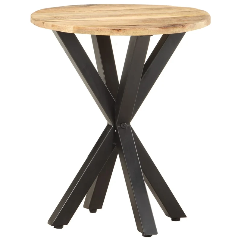 Table d'appoint support de plante 48 x 48 x 56 cm en bois de manguier et fer DEC032313