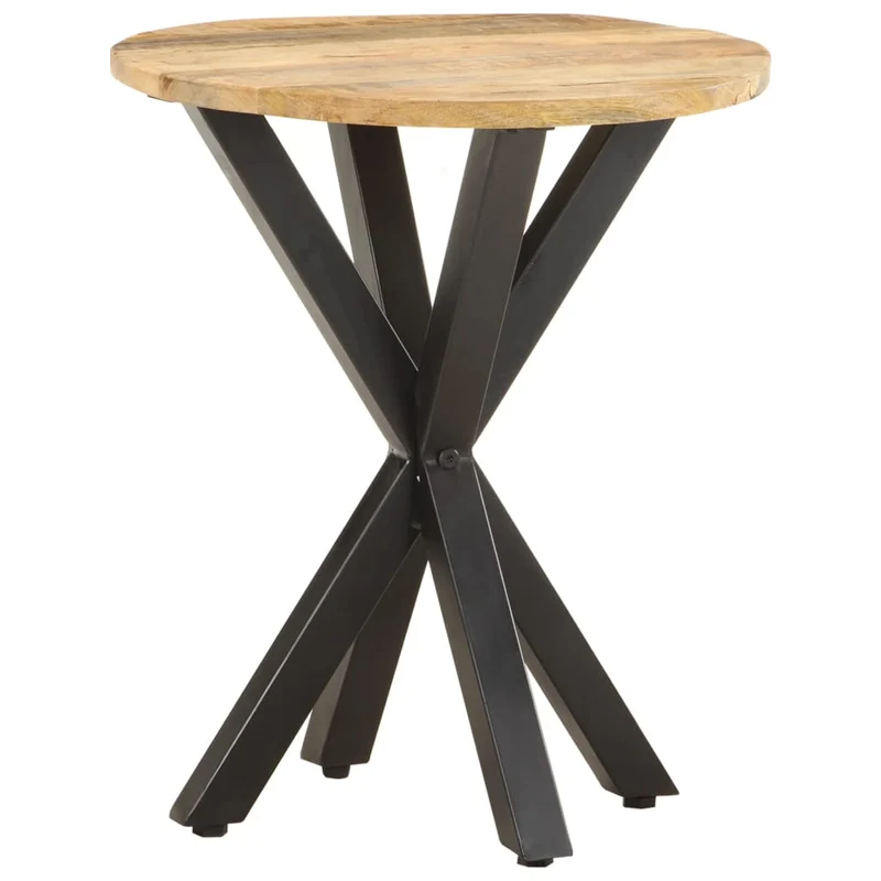 Table d'appoint support de plante 48 x 48 x 56 cm en bois de manguier et fer DEC032313