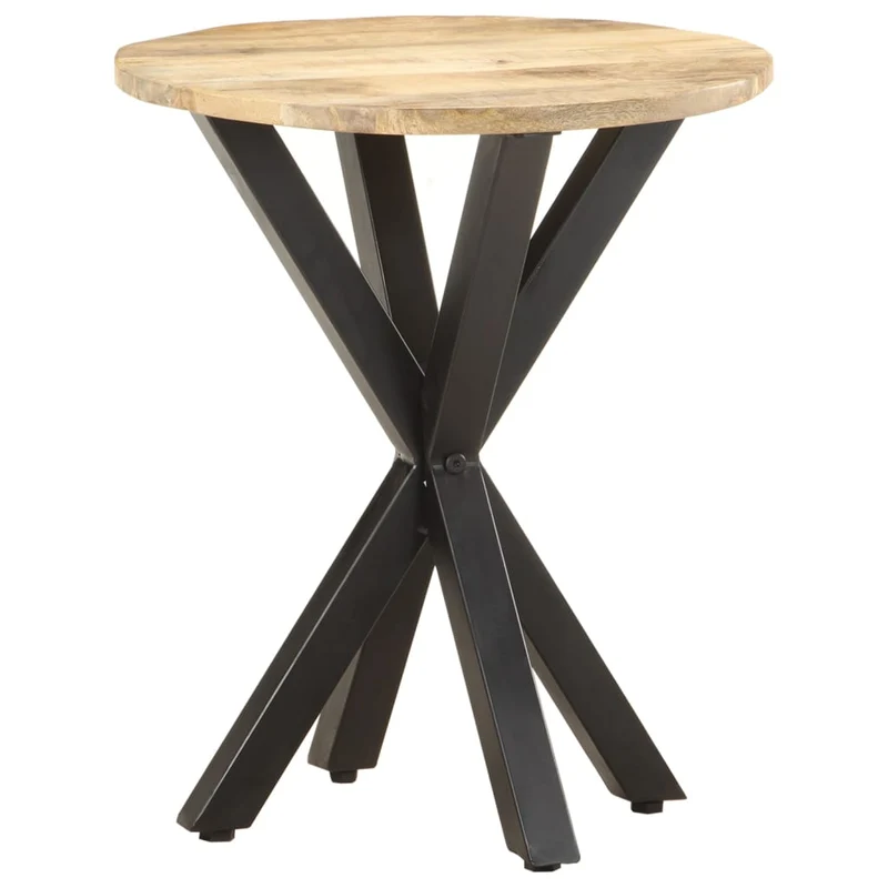 Table d'appoint support de plante 48 x 48 x 56 cm en bois de manguier et fer DEC032313