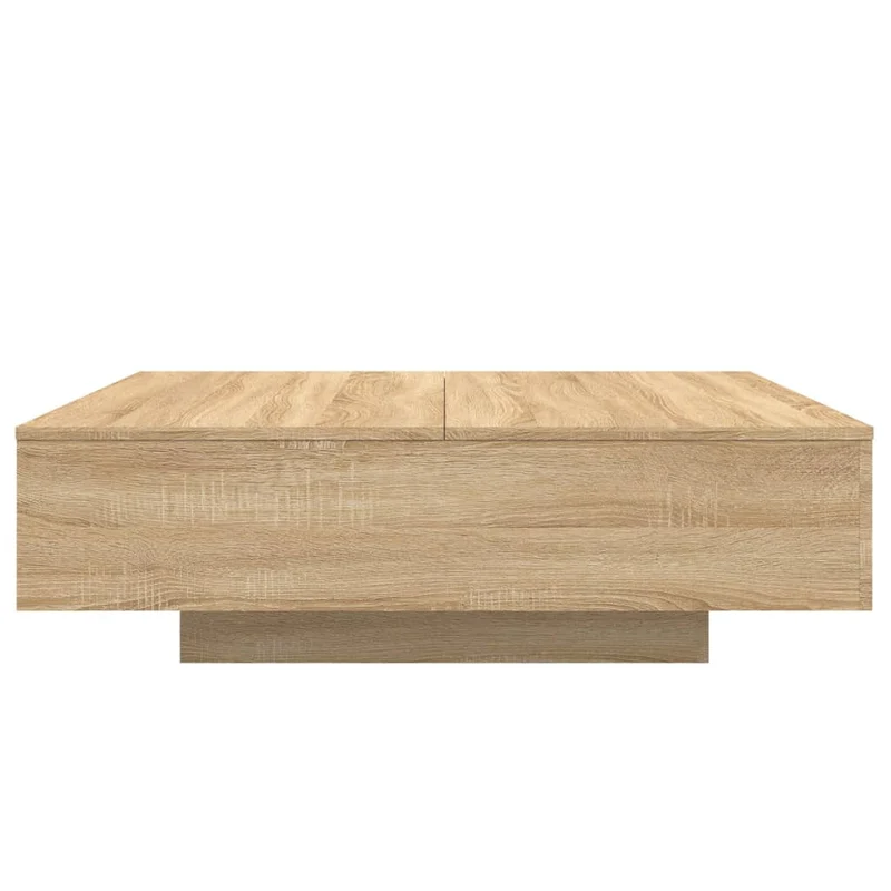 Table basse design moderne et contemporaine 100 x 100 x 31 cm bois d'ingénierie couleur chêne DEC038835