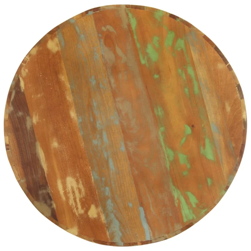 Table basse Ø65 x 31 cm bois de récupération massif multicolore DEC040229