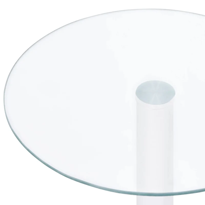 Table basse hauteur 50 cm verre trempé transparent et aluminium DEC040187