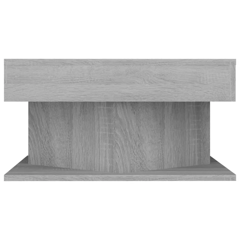 Table basse de salon design moderne 57 x 57 x 30 cm bois d'ingénierie gris DEC040051