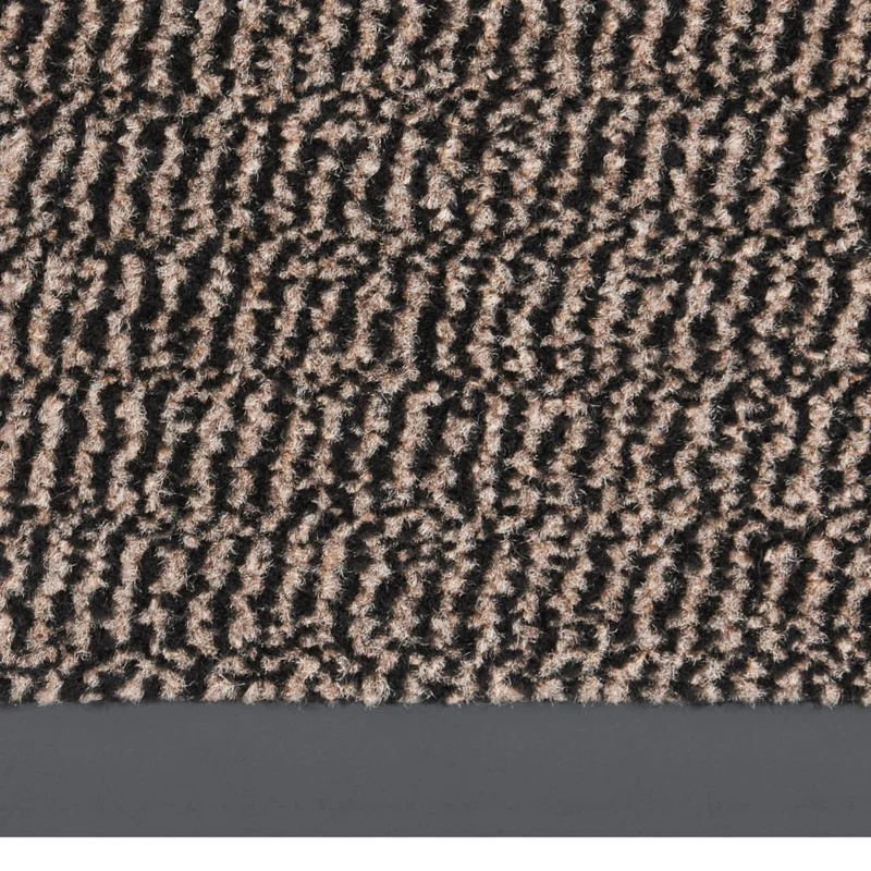 Paillasson touffeté 80 x 120 cm PP marron et caoutchouc DEC040679