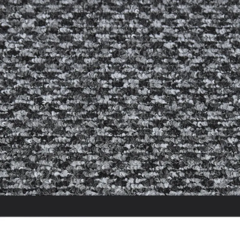 Paillasson porte d'entrée dessous antidérapant 90 x 150 cm PP gris et vinyle DEC040598