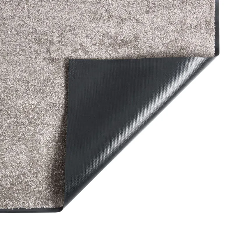 Paillasson porte d'entrée dessous antidérapant 80 x 120 cm PP torsadé gris vinyle DEC040596