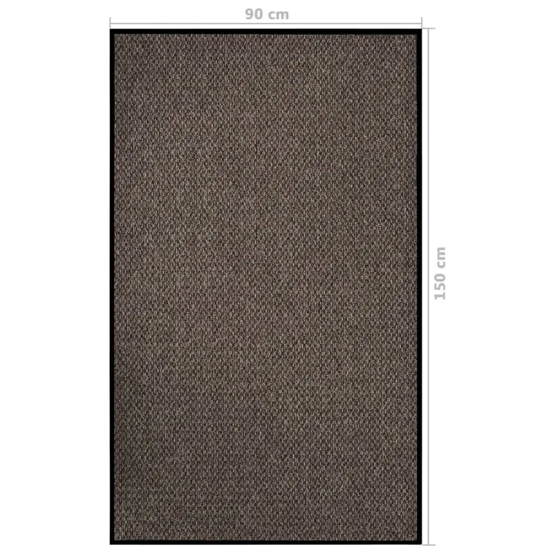 Paillasson porte d'entrée dessous antidérapant 90 x 150 cm PP beige et vinyle DEC040591