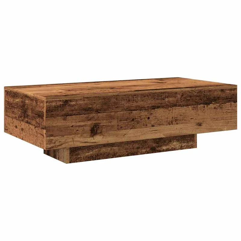 Table basse style rustique 100 x 49,5 x 31 cm bois d'ingénierie marron effet vieilli DEC040203