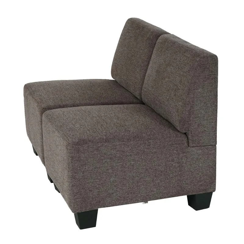 Sofa modulable design moderne lounge 114 x 72 x 76 cm assise confortable et finition élégante en polyester marron 04_0010605