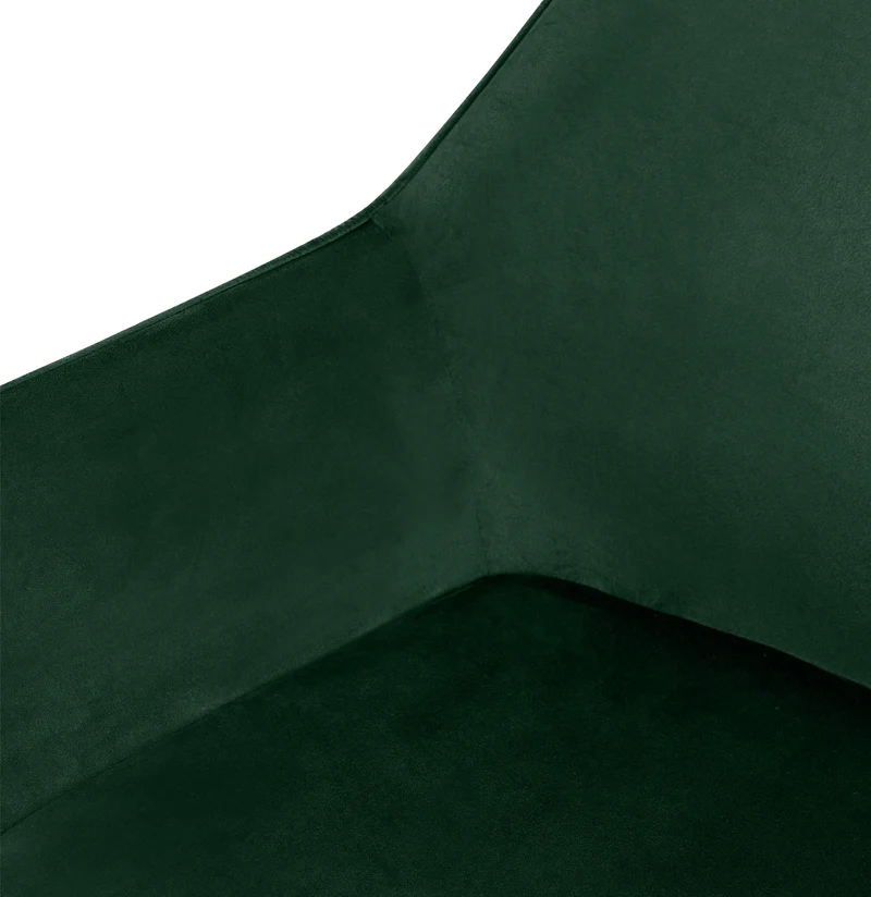 Lot de 2 chaises de salle à manger bureau salle d'attente en velours vert et métal noir 10_0007467