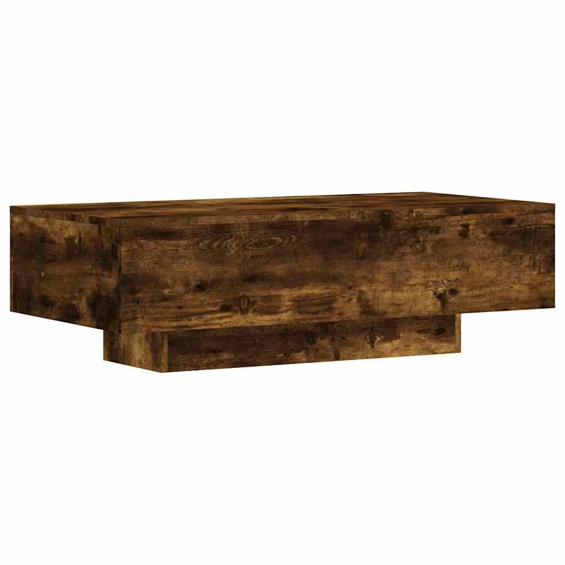 Table basse de salon design rustique 100 x 49,5 x 31 cm bois d'ingénierie marron DEC038308