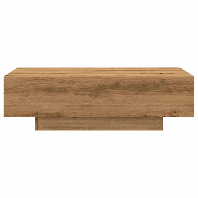 Table basse de salon design rustique 100 x 49,5 x 31 cm bois d'ingénierie couleur chêne DEC038289