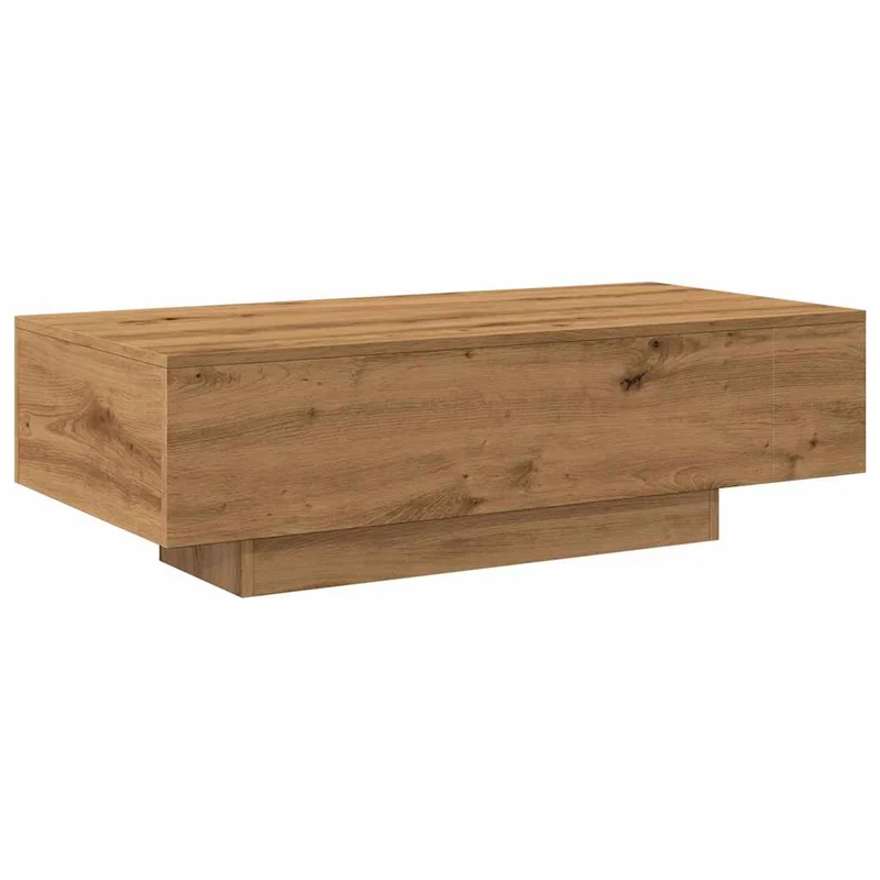 Table basse de salon design rustique 100 x 49,5 x 31 cm bois d'ingénierie couleur chêne DEC038289