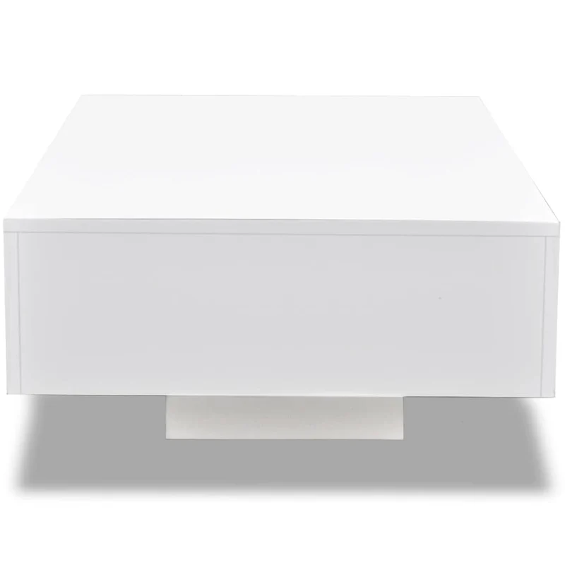 Table basse design moderne et contemporaine 85 x 55 x 31 cm MDF blanc DEC038037