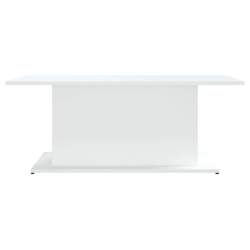 Table basse de salon design moderne 102 x 55,5 x 40 cm bois d'ingénierie blanc DEC037826