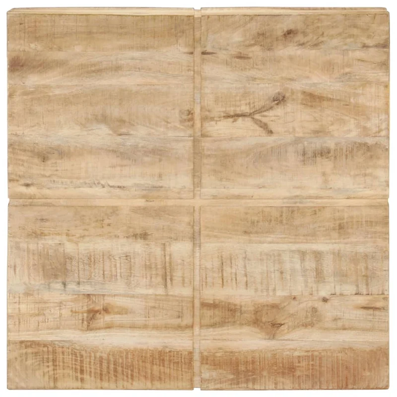 Table basse de salon design rustique 80 x 80 x 28 cm bois de manguier massif DEC037188