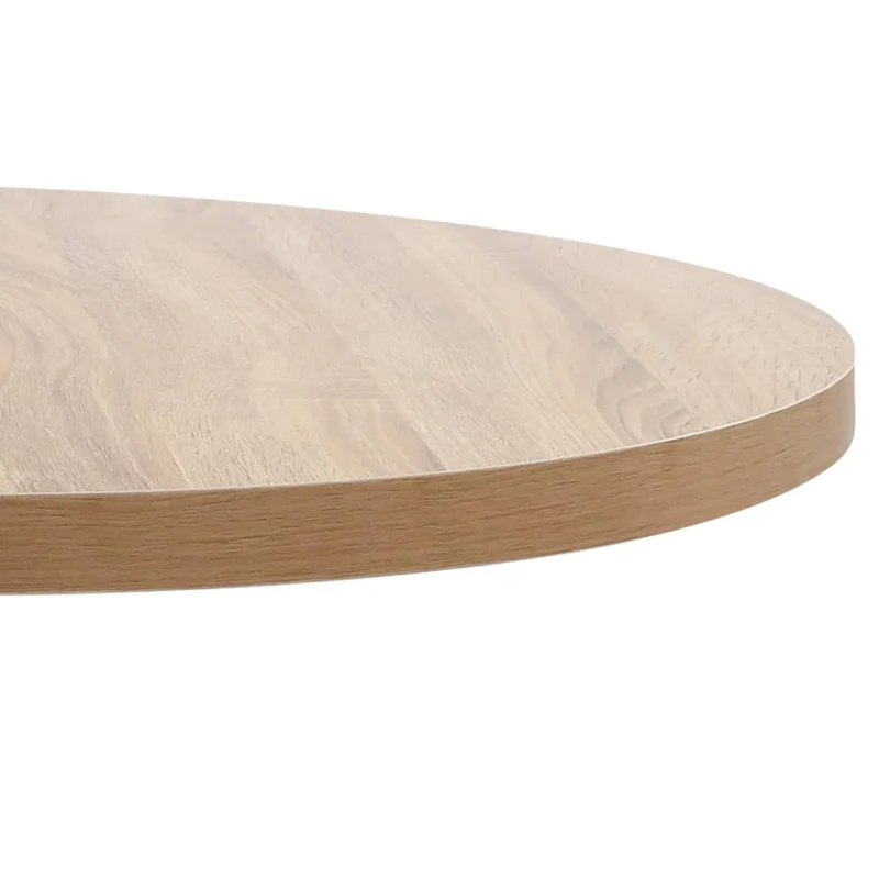 Table d'appoint auxiliaire table de bistro diamètre 80 cm hautur 75 cm en MDF acier noir DEC036567