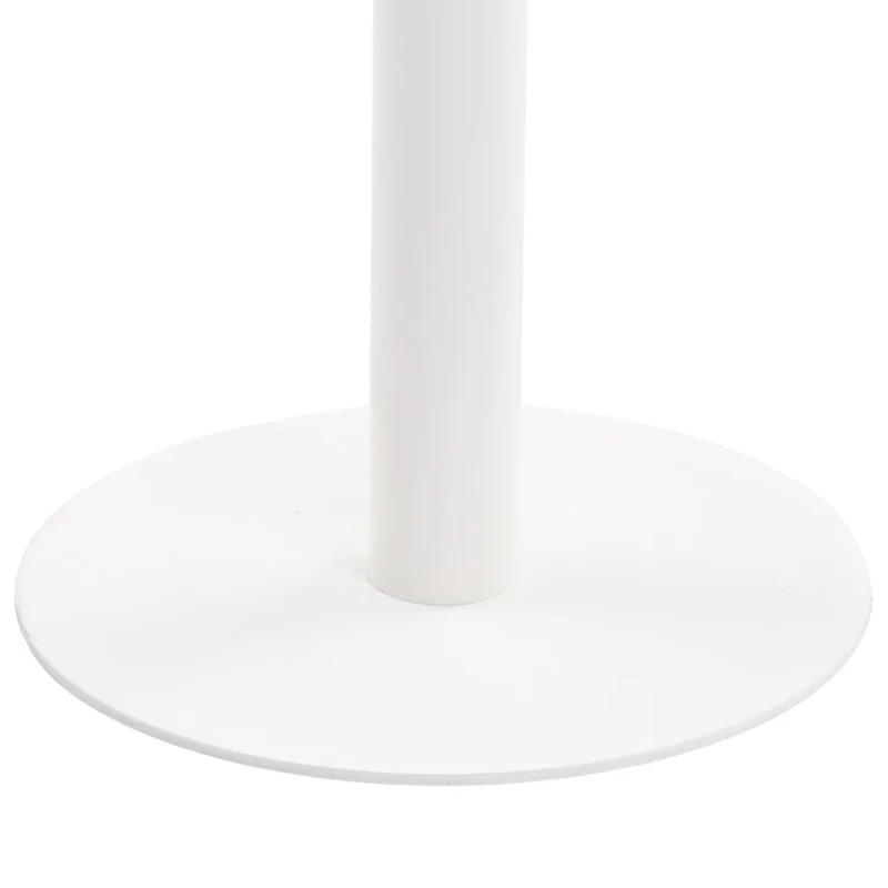 Table d'appoint auxiliaire table de bistrot hauteur 75 cm en MDF et acier blanc DEC036566