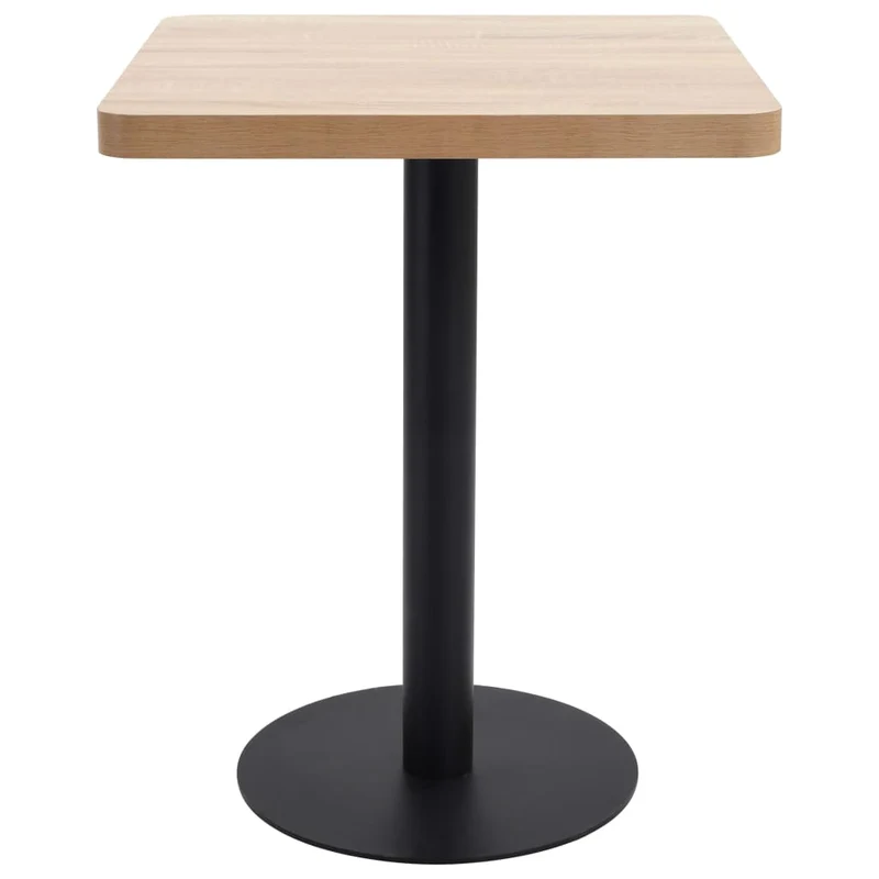 Table d'appoint auxiliaire table de bistrot hauteur 75 cm MDF acier noir DEC036565