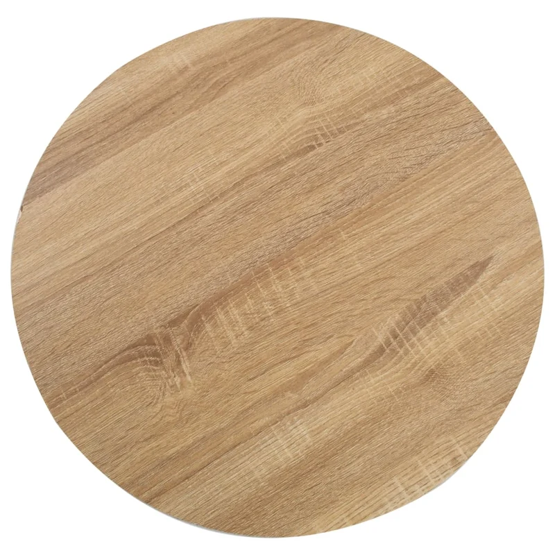 Table d'appoint auxiliaire table bistro hauteur 75 cm en MDF et acier blanc DEC036564