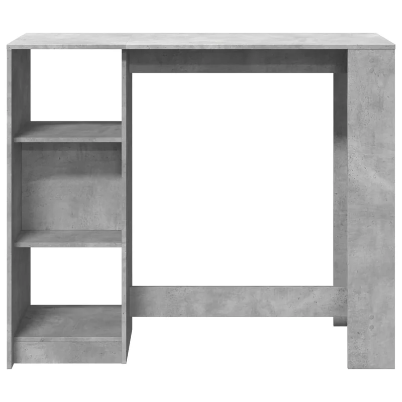 Table d’appoint multifonction avec étagère 124 x 46 x 103,5 cm en bois d'ingénierie gris DEC036350